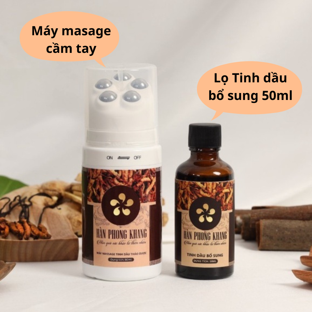 Máy Massage tinh dầu thảo dược Hàn Phong Khang giảm đau mỏi vai gáy, xương khớp, tê bì chân tay