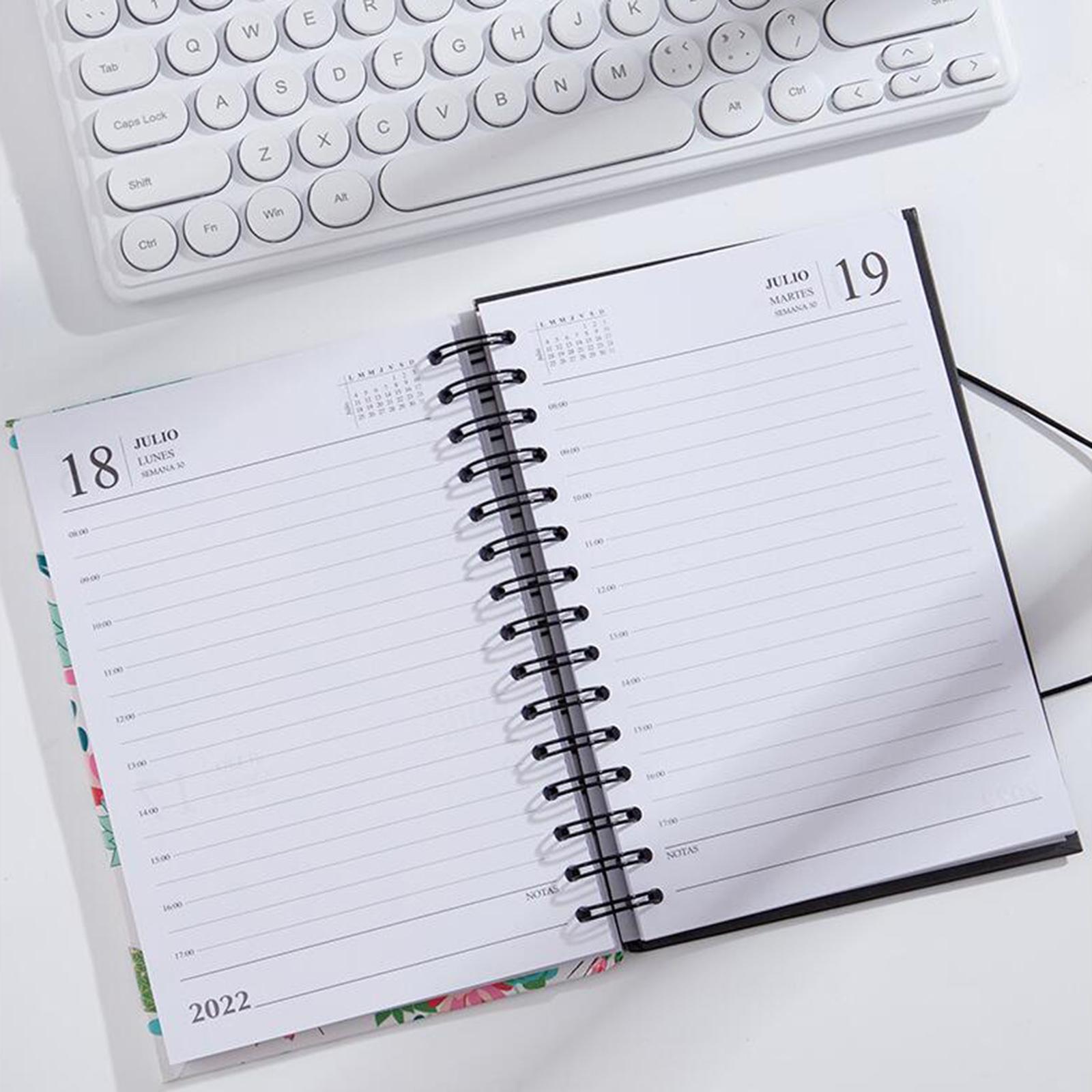2022 Notebook A5 Notepad Writing Pads Daily Monthly Yearly Agenda Diary for School Supplies