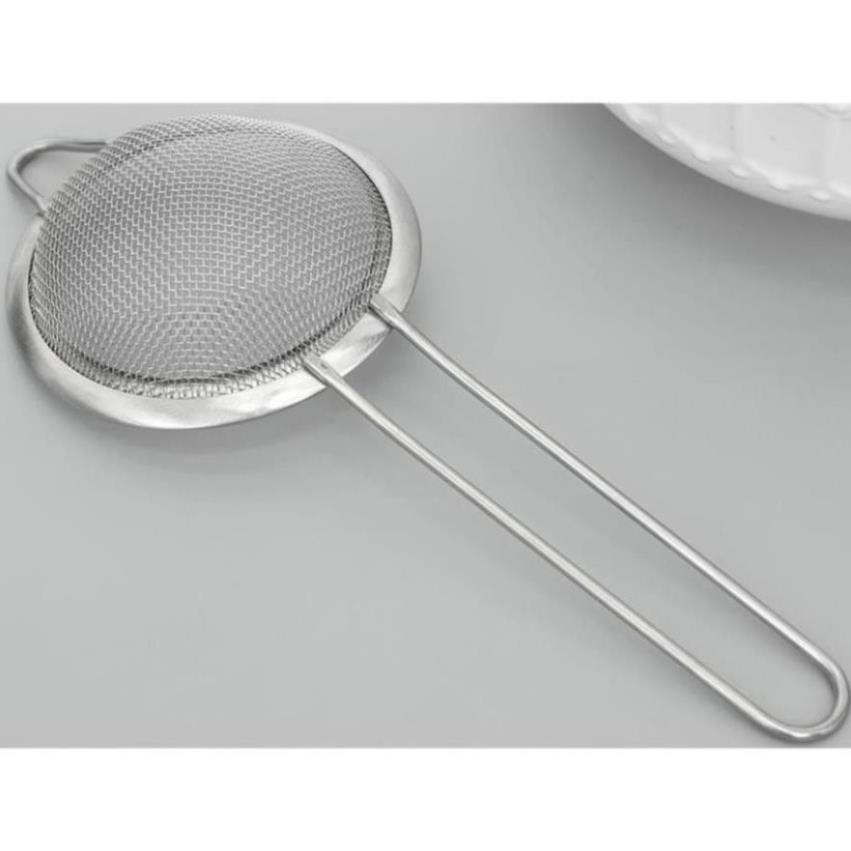 Vợt Rây bột inox lọc trà cafe có tay cầm làm bánh vắt chanh inox - Dụng Cụ Lọc Bột Rây Lọc Sifter Lưới Lọc