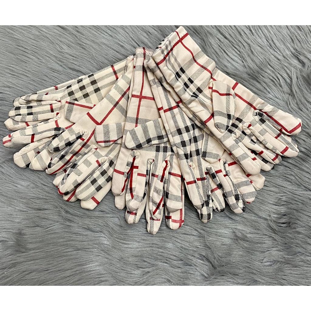 Combo 5 đôi Găng tay dài 35cm có 2 mẫu bông và sọc co giãn vải thun thoáng mát , ảnh thật , bảo đảm giao đúng hàng