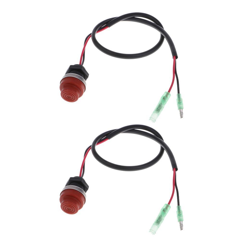 2-piece Universal Push Button Start Switch for The on-off Assembly of The Outboard Motors