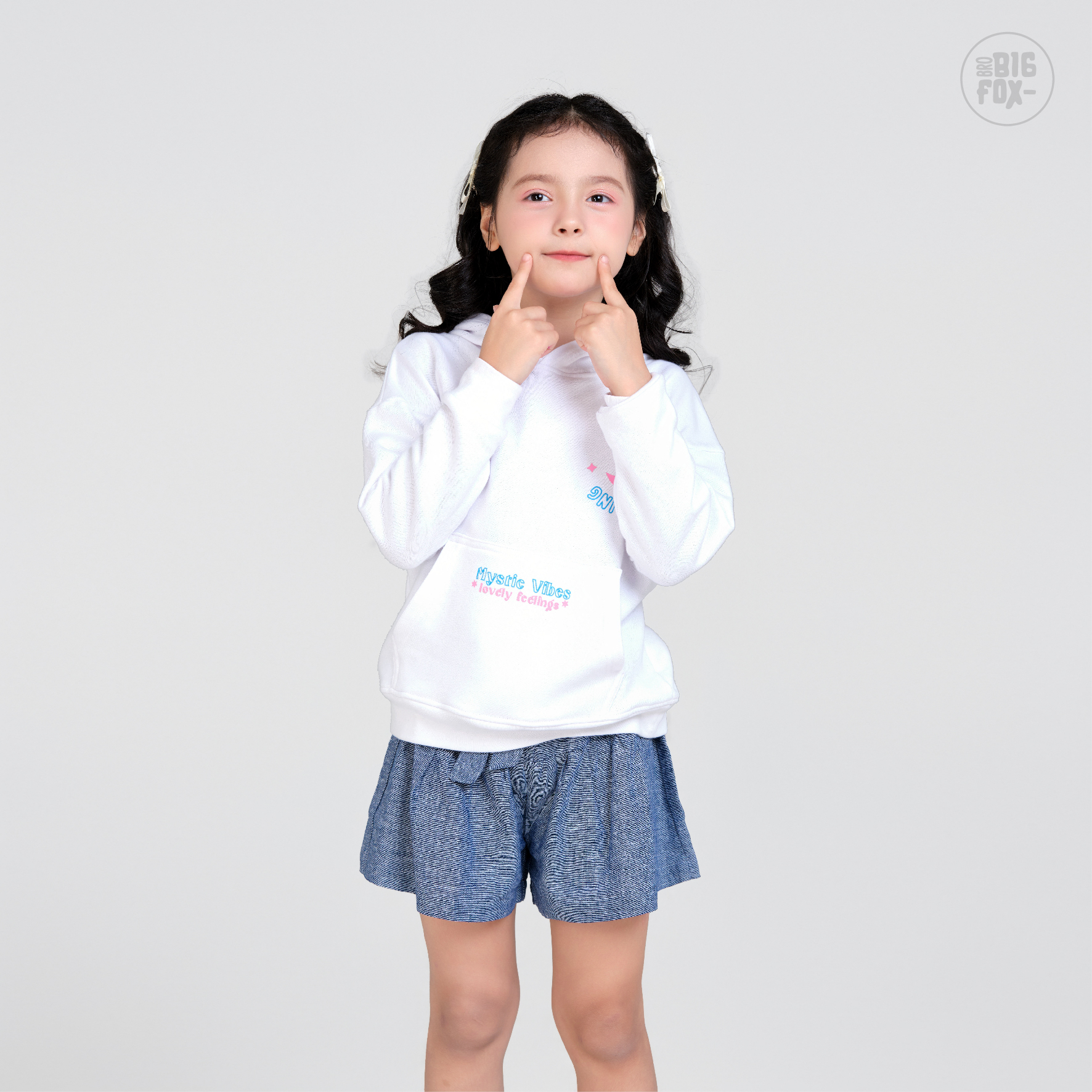 Áo nỉ hoodie cho bé gái Bigfox Miss Meow có mũ mặc nhà mùa thu đông size đại trẻ em 7-15 tuổi 50kg