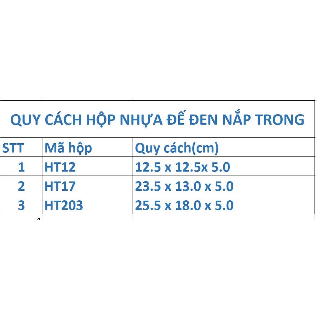 Hộp Nhựa Đế Đen Có Nắp Pet Trong, Hộp Nhựa Salat HT12, HT17 ,HT203, Tiện Lợi, Sang Trọng