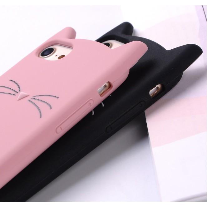 Ốp tai mèo màu cho iPhone 7 7 Plus 8 8 Plus X dẻo đẹp thời trang