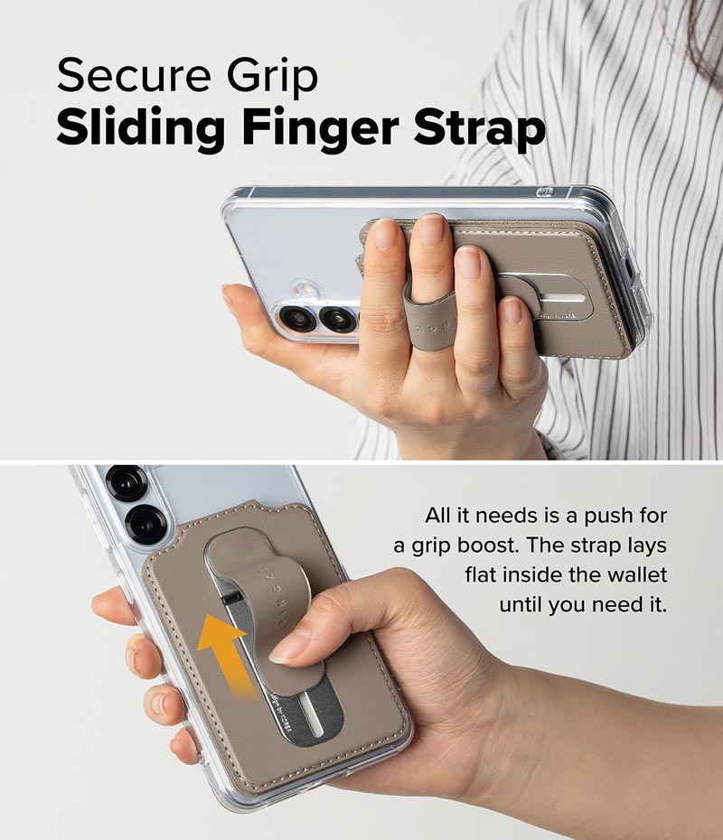 Ví kiêm giá đỡ RINGKE Slide Grip Wallet Magnetic Edge - Hàng Chính Hãng