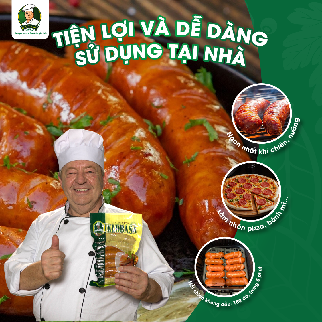 [Chỉ Giao Hà Nội] Xúc xich Klobasa 500g