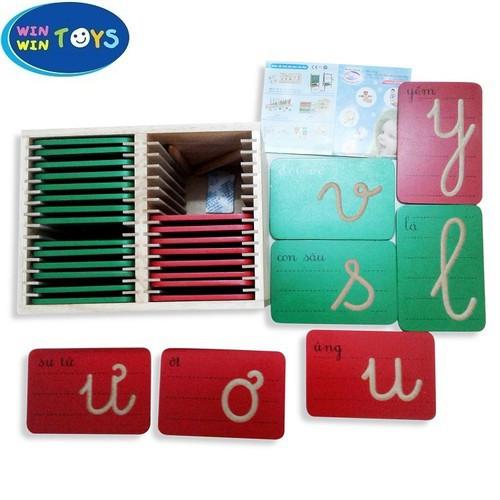 Đồ chơi gỗ Bộ luyện viết chữ | Winwintoys 66382 | Tập làm quen cách cầm bút và nhận biết mặt chữ