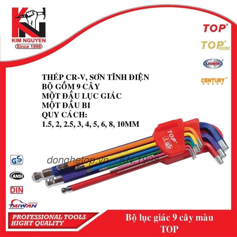 Bộ lục giác bi 9 cây màu Top