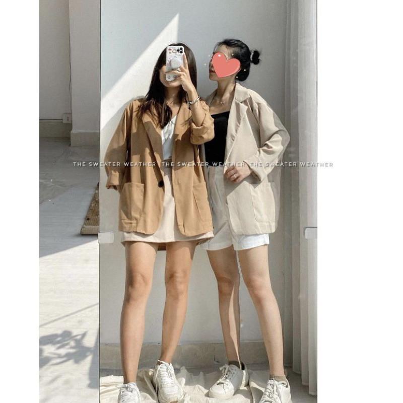 Áo vest blazer chất voan đũi mỏng cực mát
