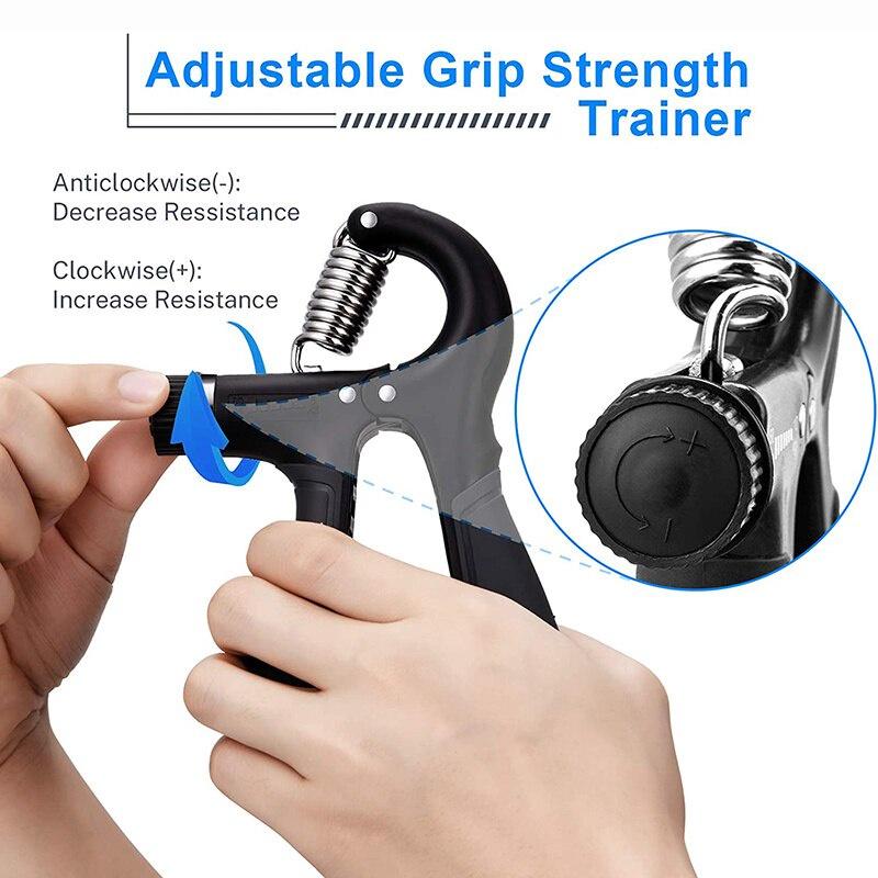 Adjustable Fitness R Type Gripper Training Hand Muscle Strength Booster Wrist Rehabilitation Training Device Fitness Equipment