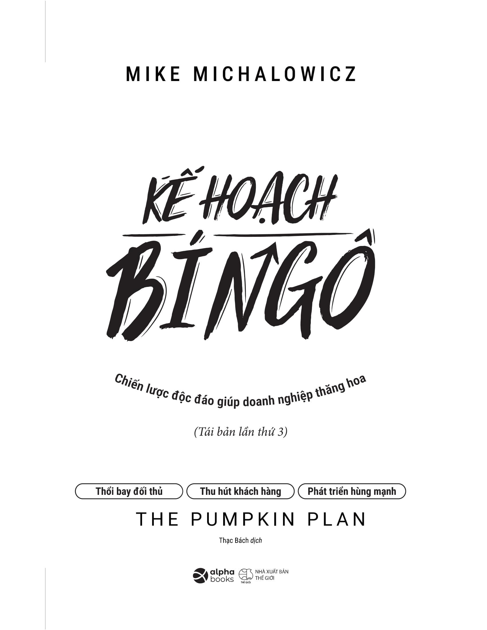 Sách - Kế Hoạch Bí Ngô - The Pumpkin Plan - Chiến Lược Độc Đáo Giúp Doanh Nghiệp Thăng Hoa (Tái Bản 2025)