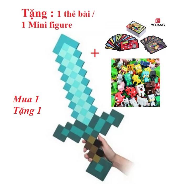 Đồ chơi minecraft kiếm cuốc riu xẻng kim cương