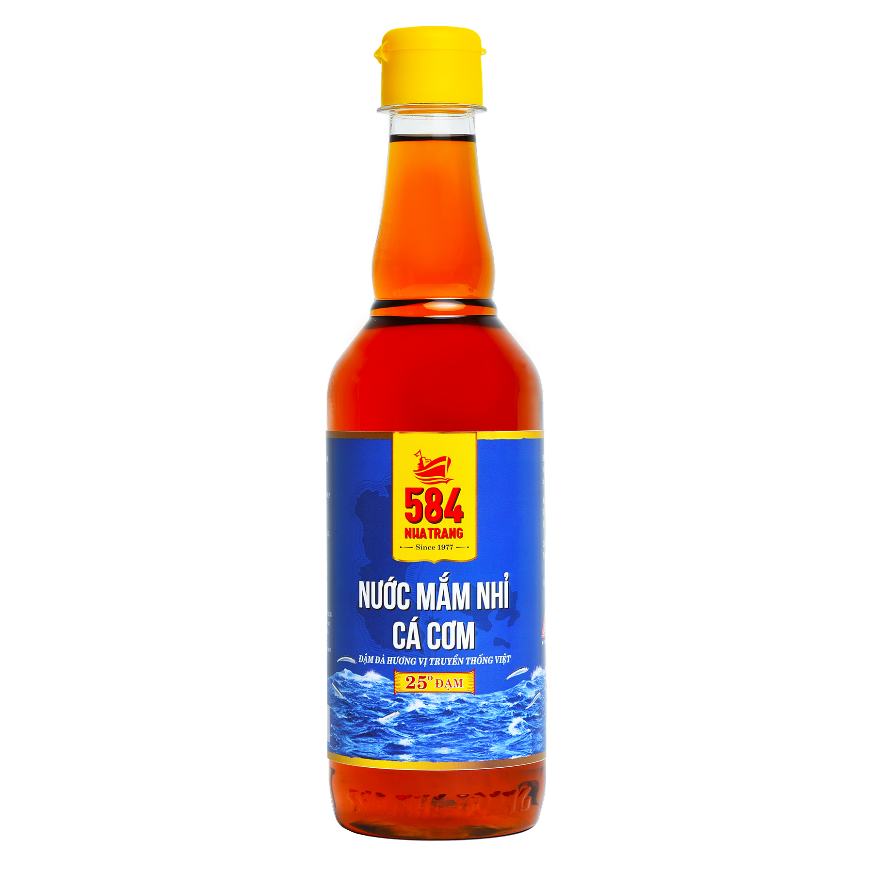 Nước mắm Nhỉ Cá cơm 584 Nha Trang - 25 độ đạm - Chai Nhựa 500ml