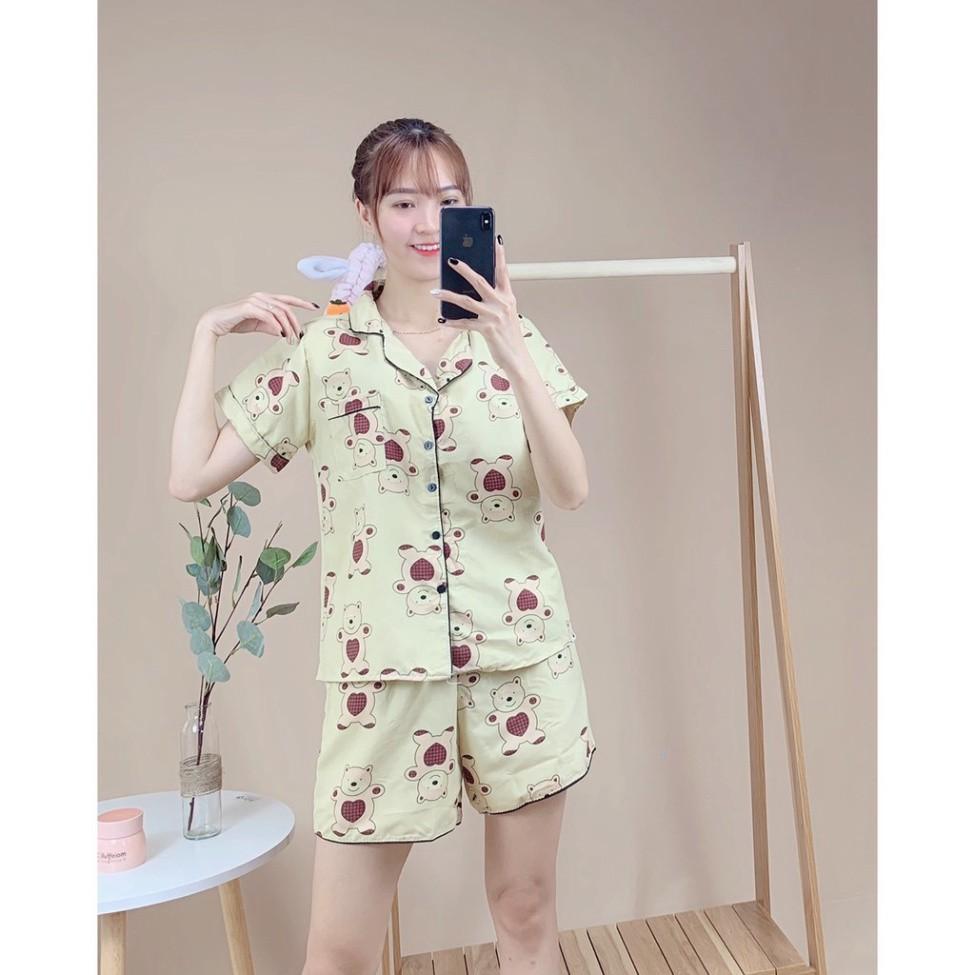 Bộ mặc nhà pijama, Bộ đùi nữ phong cách hàn quốc, kiểu dáng trẻ trung