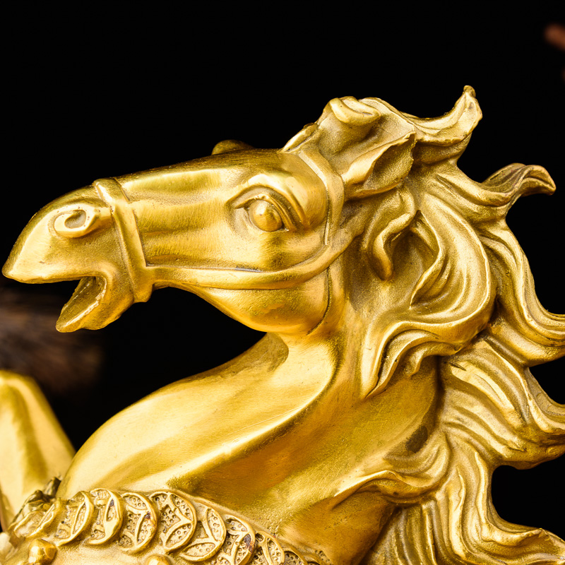 Tượng Ngựa Tài Lộc Phong Thủy Phòng Khách 28.5cm Biểu Tượng Thành Công ,Tiền Tài ,Công Danh Thăng Tiến TPT074