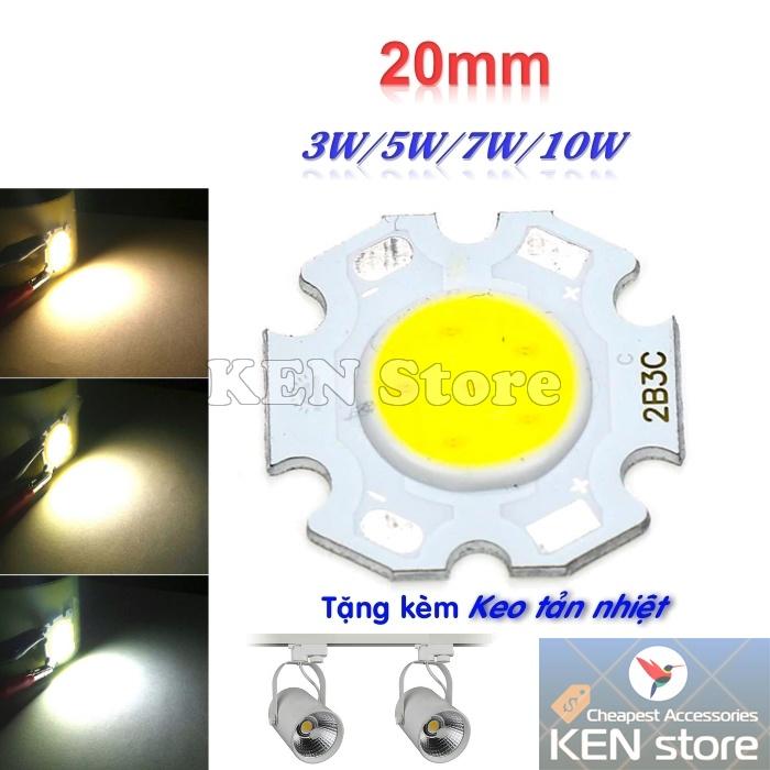 Bóng led, nhân led, chip led 3W 5W 7W 10W đường kính 20mm