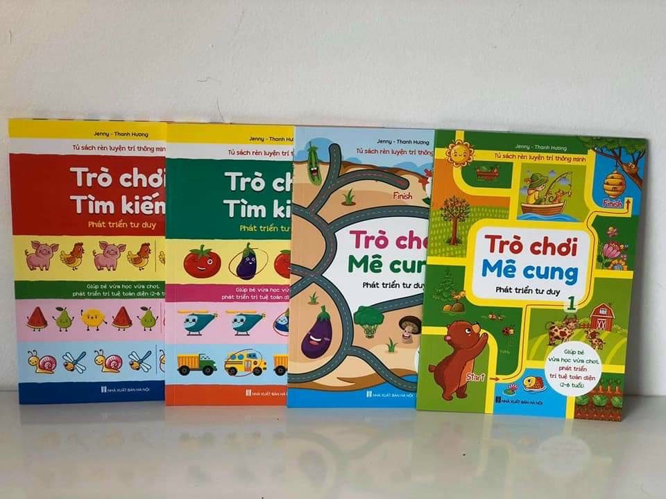 Bộ 4 Cuốn Trò Chơi Mê Cung Và Trò Chơi Tìm Kiếm - Giúp bé vừa học vừa chơi, phát triển trí tuệ toàn diện cho bé từ 2-6 tuổi