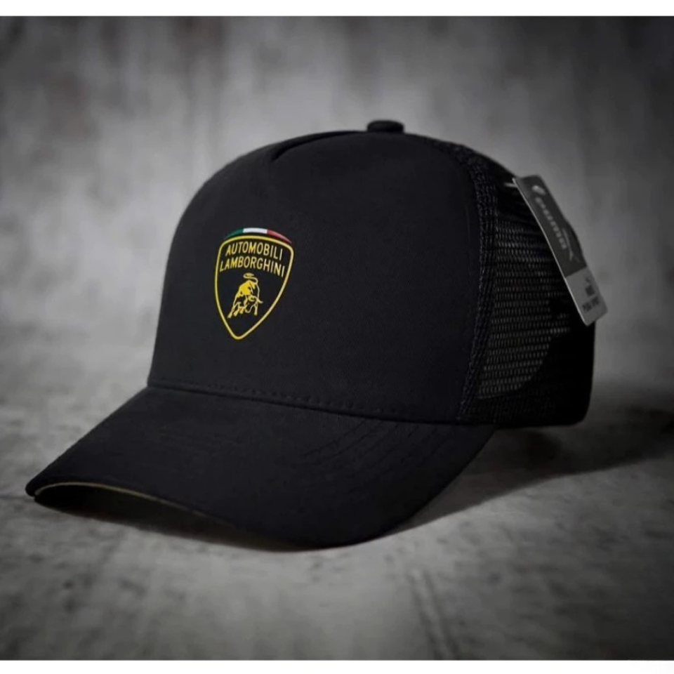 Nón kết, mũ lưỡi trai Lamborghini vải kaki phối lưới form chuẩn siêu đẹp thời trang đường phố