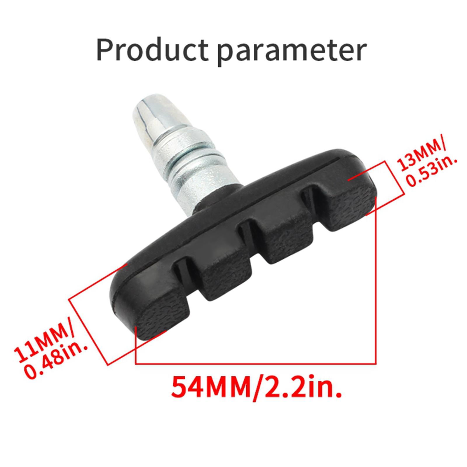 Bike V Brake Pad Replacement V-Brake Blocks Brakes Caliper Rubber Shoes Pads