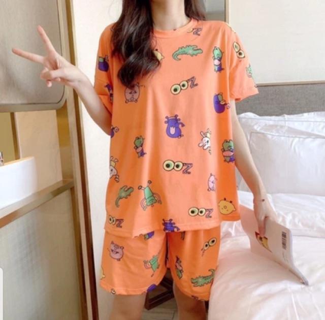 Bộ quần áo in hình kute 3màu