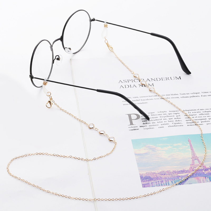 Glasses chain phụ kiện kính dây đeo chống rơi kính hạt đá lấp lánh mask strap chain airpod đeo tai nghe không dây tiện dụng