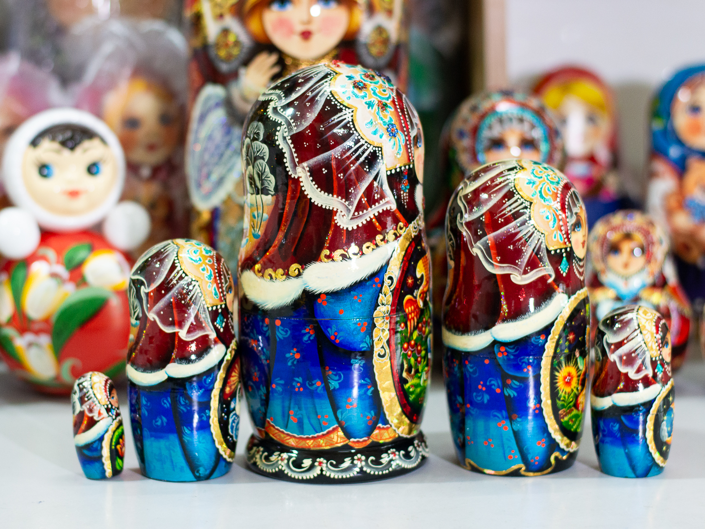 BỘ BÚP BÊ NGA MATRYOSHKA 5 LỚP 18CM "CỔ TÍCH PHƯỢNG HOÀNG LỬA" CỰC ĐẸP VÀ SANG TRỌNG