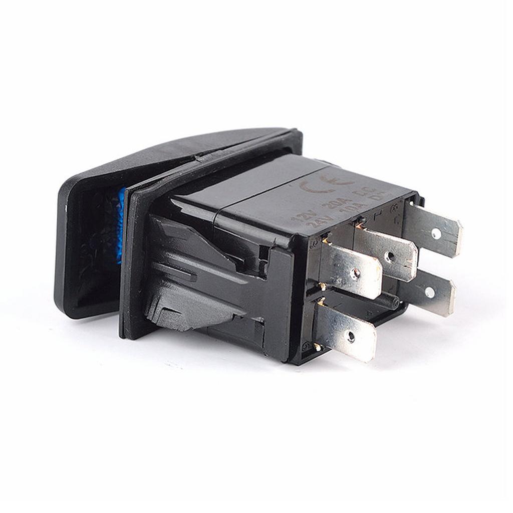 5-PIN Light Bar Rocker Switch Push Button Control Overload Protection