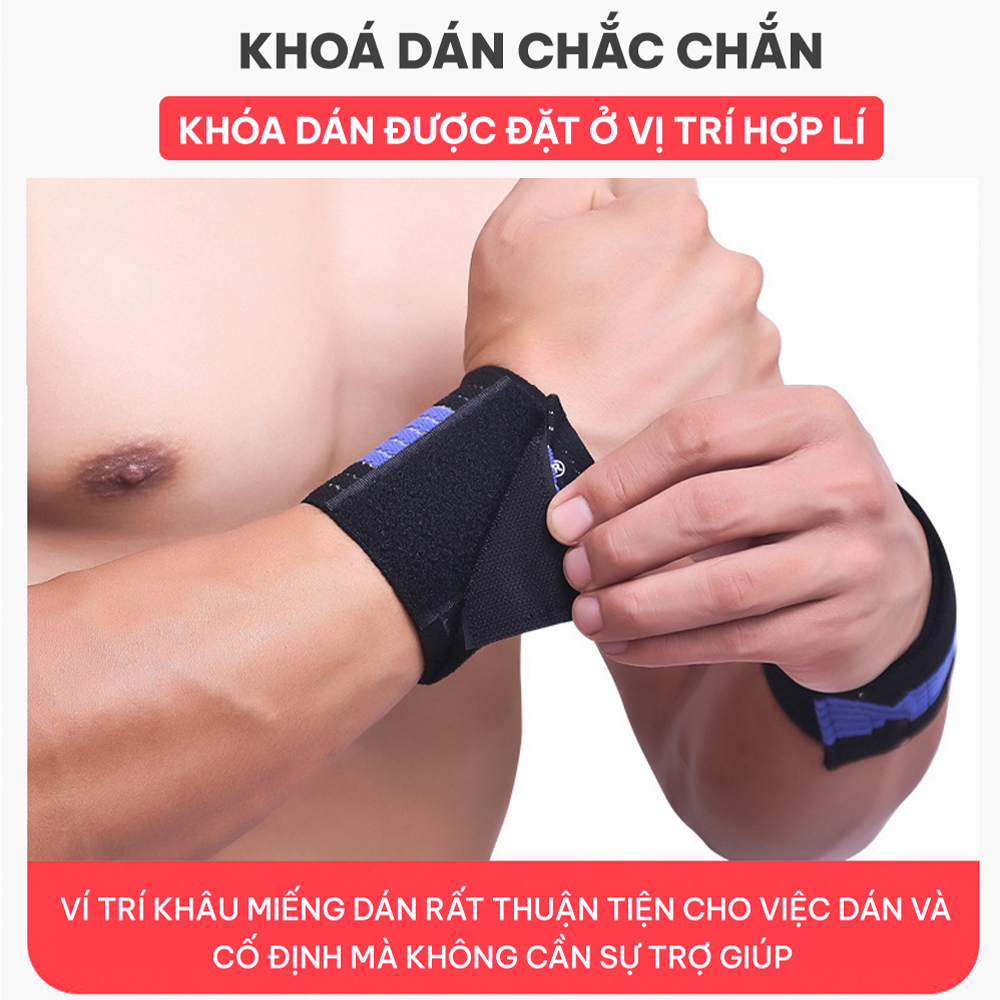 Quấn cổ tay thể thao GoodFit GF307W tập tạ, chơi cầu lông, Tennis