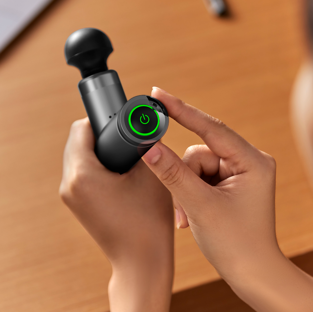 Máy Massage Cầm Tay Mini PHILIPS PPM7308 - Massage chuyên sâu - 4 Đầu massage chuyên dụng - Hàng chính hãng