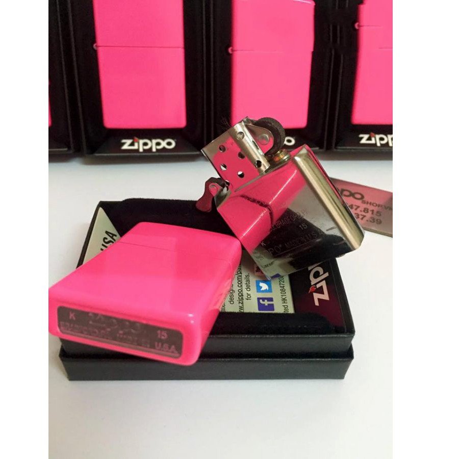 Bật lửa Zippo 28886 –Bật lửa Zippo Neon Pink Matte