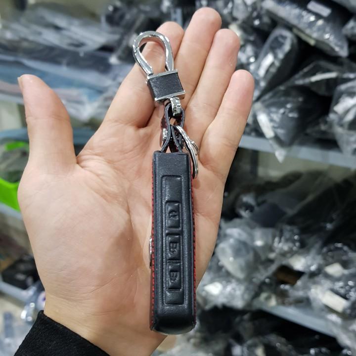 Bao da chìa khóa xe Mazda 3 2020 kèm móc đeo INOX