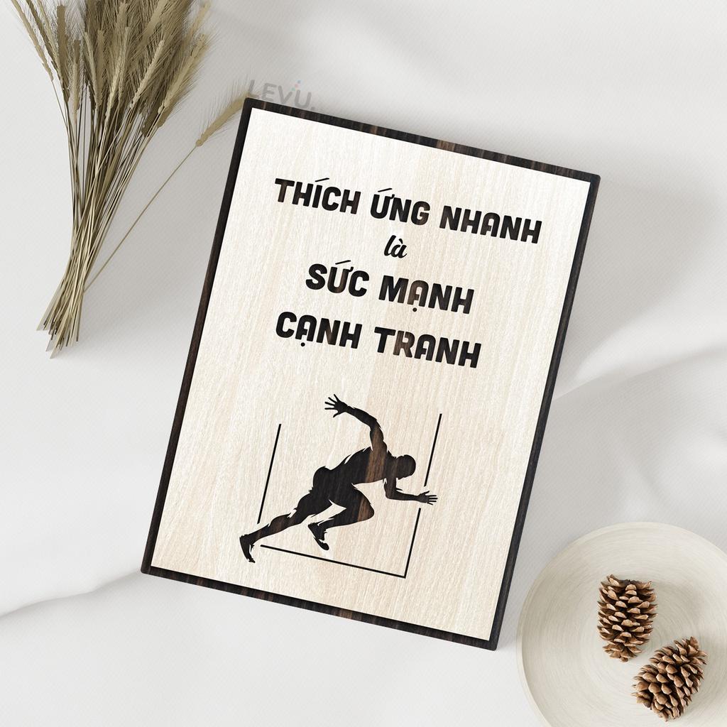 Tranh slogan doanh nghiệp LEVU LV136 "Thích ứng nhanh là sức mạnh cạnh tranh"