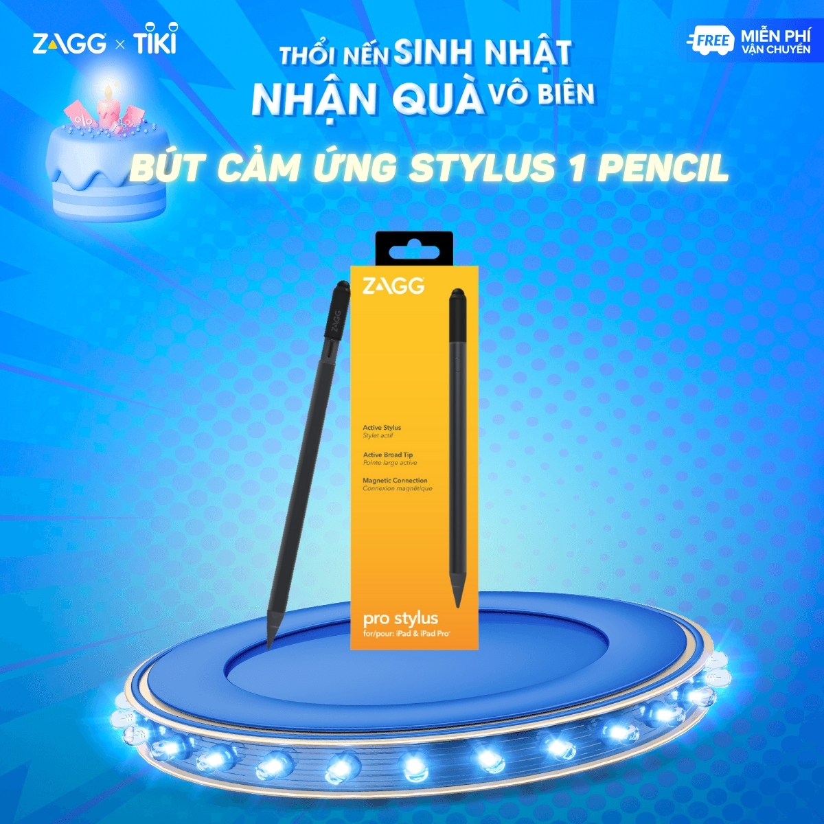 Bút cảm ứng ZAGG-Pro Stylus Pencil - Hàng chính hãng