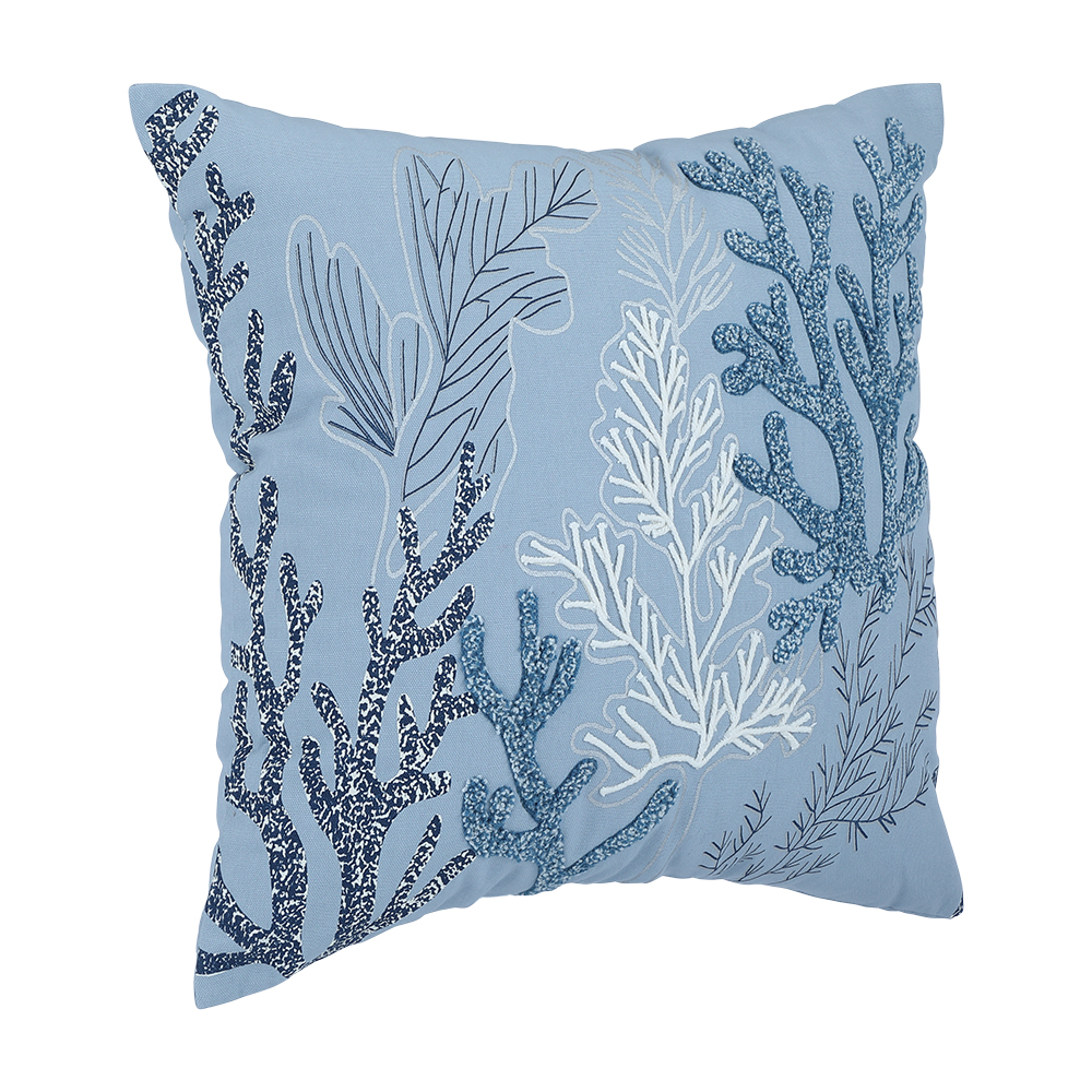 Gối Tựa Trang Trí STARFISH/CORAL Họa Tiết Sao Biển, San Hô Có Dây Kéo 45x45x10 cm | Index Living Mall | Nội Thất Nhập Khẩu Thái Lan