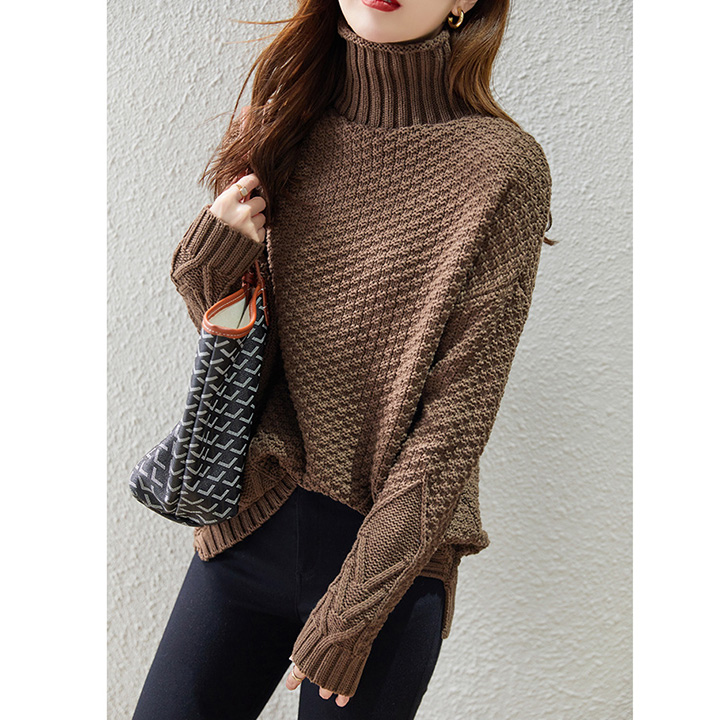 Áo len nữ cao cổ len rết to ong dày dặn, thích hợp mùa đông, thời trang thương hiệu chính hãng ArcticHunter