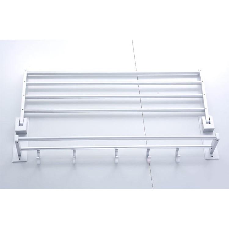 Giá kệ nhà tắm 2 tầng hợp kim nhôm cao cấp - giá để đồ nhà tắm - giá treo khăn nhà tắm cao cấp - ke nha tam