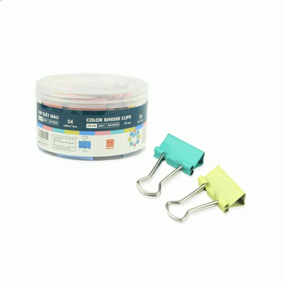 Kẹp bướm nhiều màu của Hồng Hà 32 mm 6641