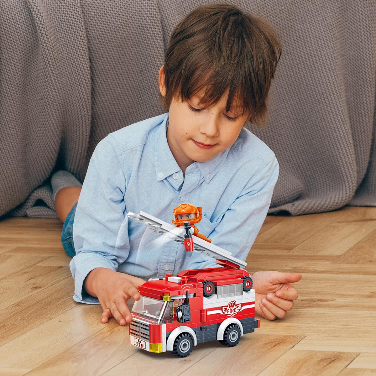 Đồ Chơi Lắp Ráp Xe Cứu Hỏa Đô Thị - City Fire Ladder Truck - Toys&amp;Joys 7131 (229 Mảnh Ghép)