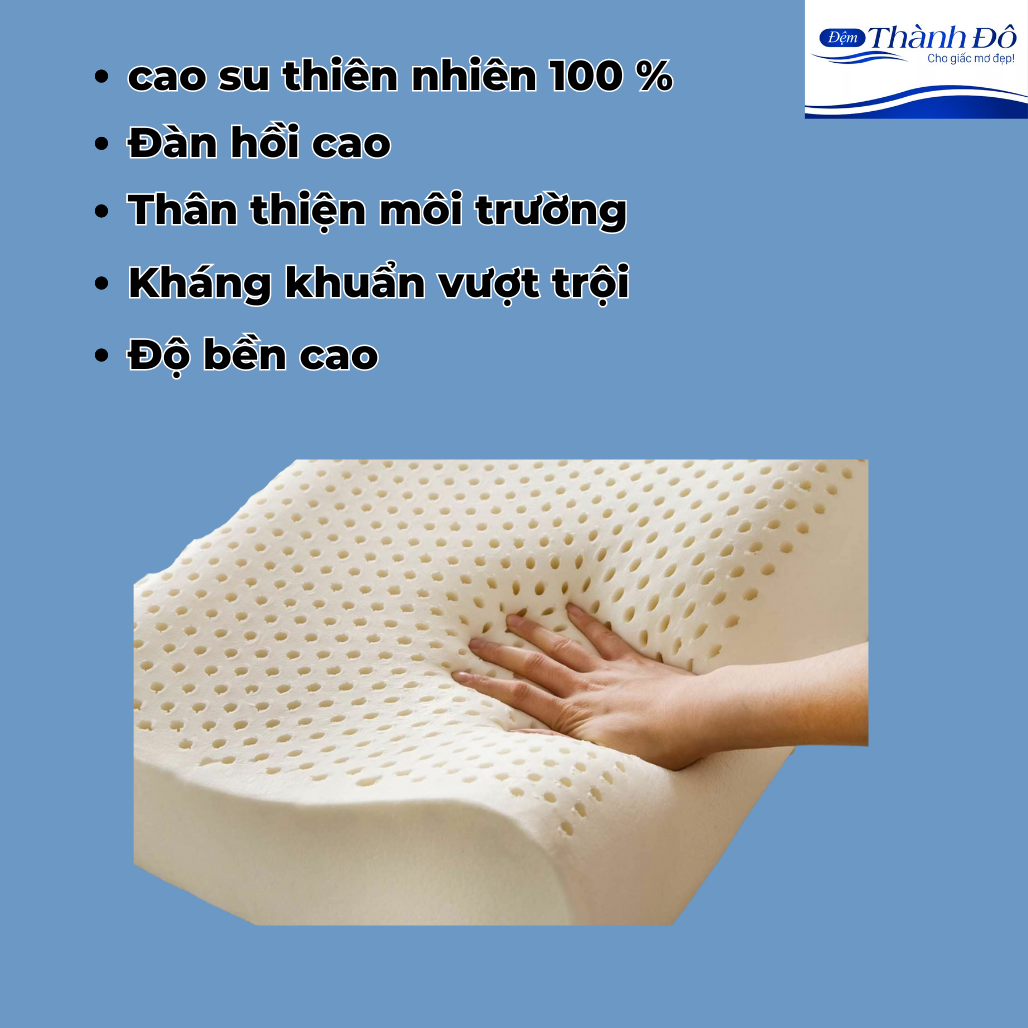 Gối cao su thiên nhiên kim cương-hình ner 40X55