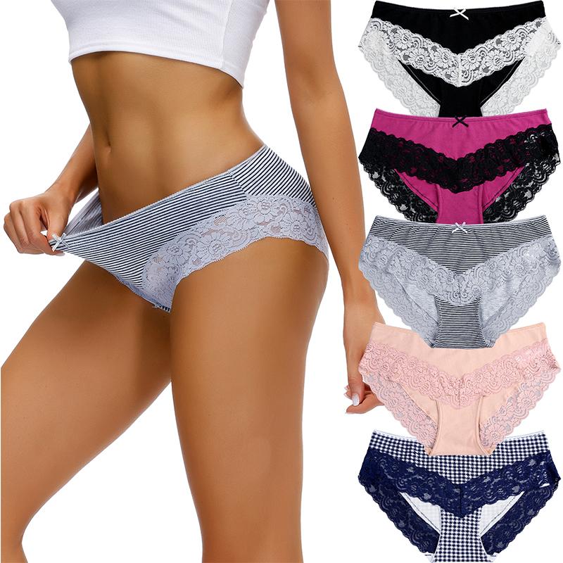 Comsoft 5 Cái/lốc Quần Lót Nữ Cotton Mềm Mại Liền Mạch Bộ Đồ Lót Nữ Màu Trơn Thoáng Khí Bé Gái Nữ Quần Lót Nữ