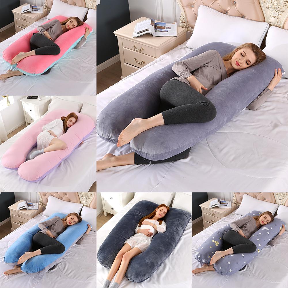 Mang Thai Gối Hỗ Trợ Gối Dành Cho Phụ Nữ Mang Thai Body Cotton Áo Gối Chữ U, Mẹ Gối Mang Thai Bên Đèn Ngủ