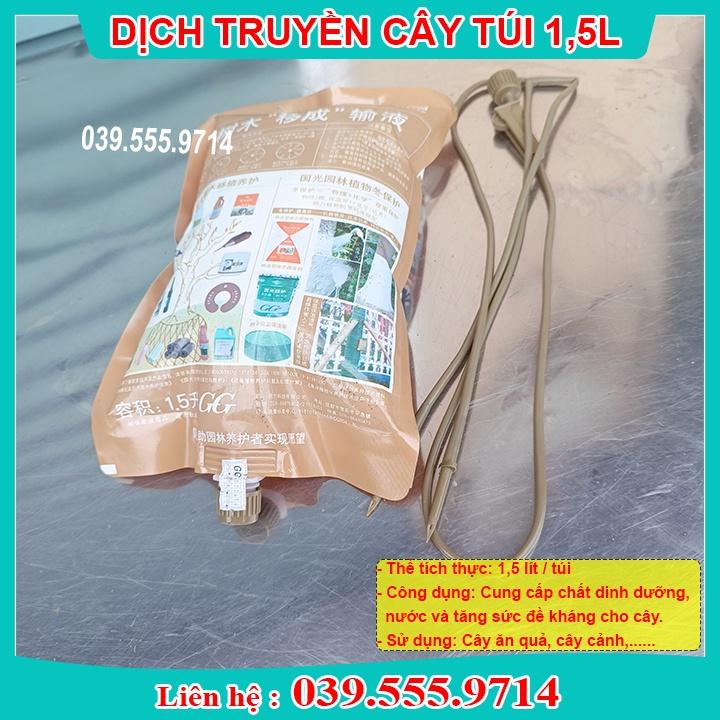 TÚI 1,5 LÍT DỊCH TRUYỀN CUNG CẤP CHẤT DINH DƯỠNG CHO CÂY - DÀNH CHO CÂY MỚI TRỒNG, CÂY SUY YẾU