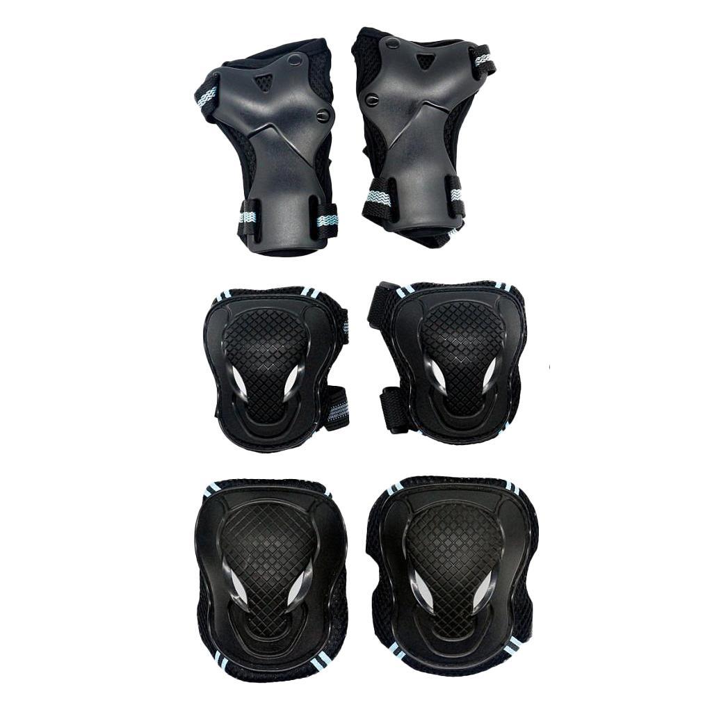 6 Pieces Adult Kids Knee Pads Elbow Pads Wrist and guard of hand for Skateboarding Cycling Inline Skating Roller Blading Protective Gear