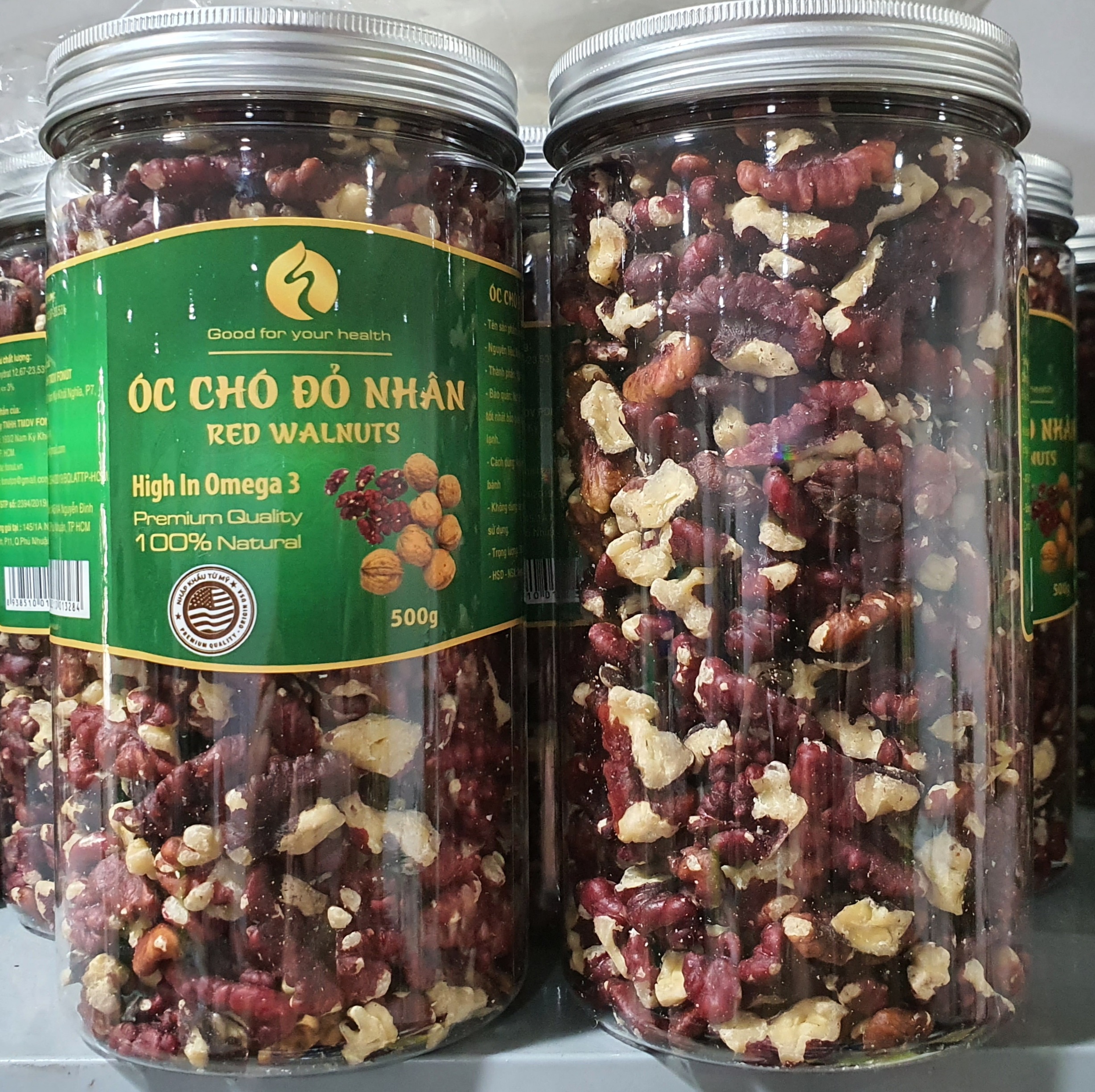 Quả Óc Chó Đỏ Mỹ đã tách vỏ ( hũ 500gr )