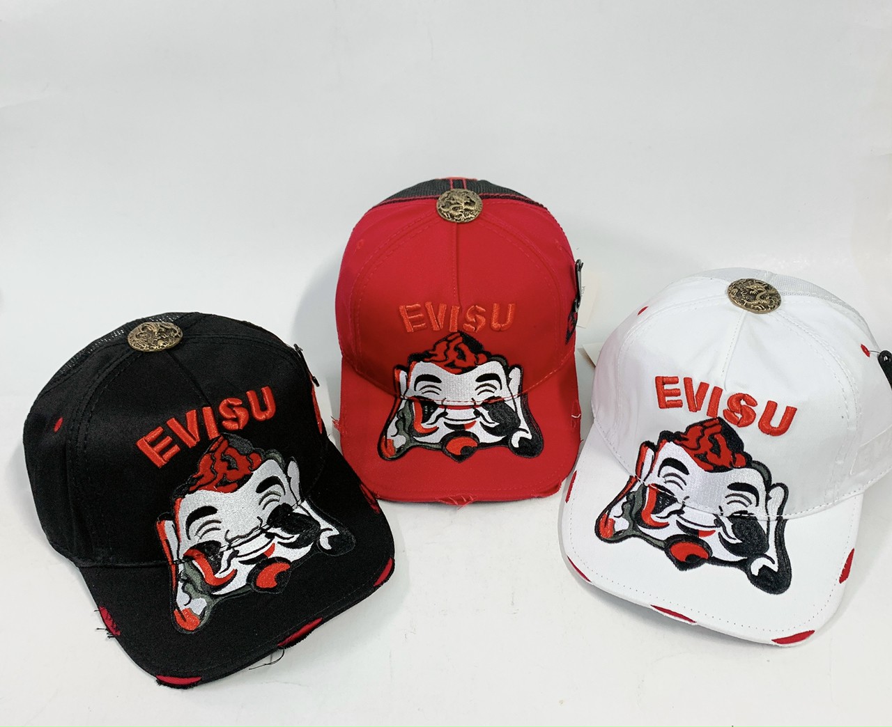 Nón Kết Thêu EVISU /Nón Kết Nam Nữ