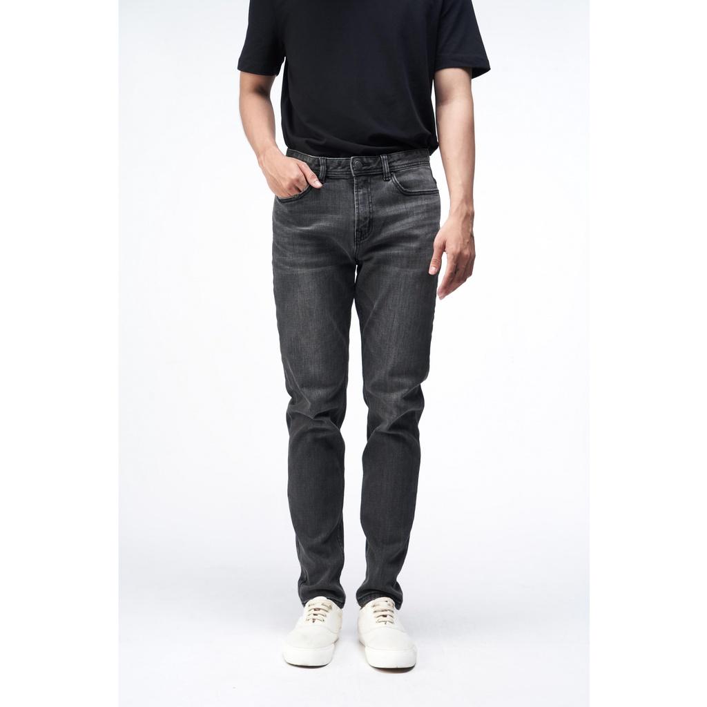 Quần jeans nam cao cấp màu xám đậm form slim fit - DARK GREY 10S21DPA006CR1 | LASTORE MENSWEAR