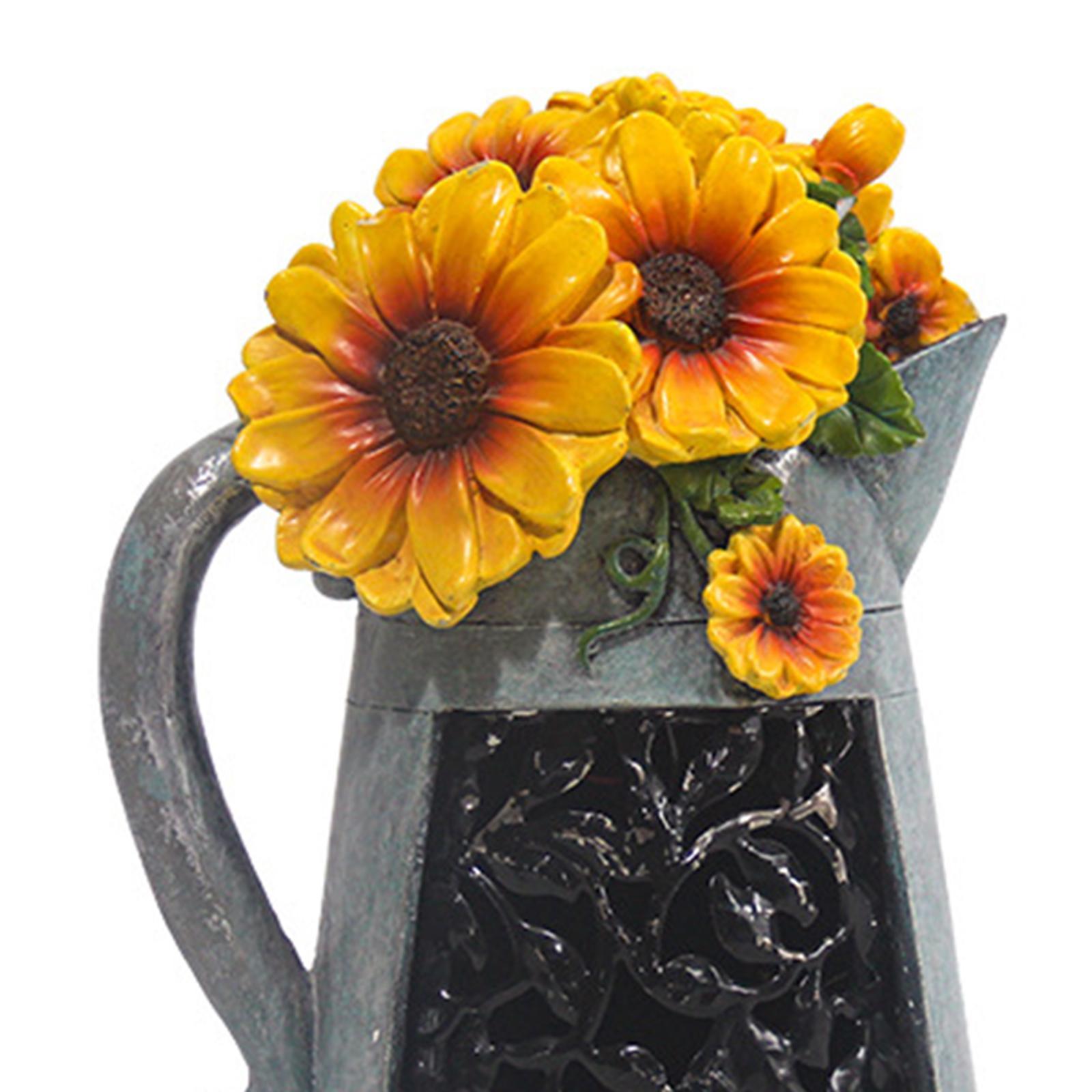 Solar Watering Can Lights Garden Statue Lights Resin Crafts for Lawn Decor