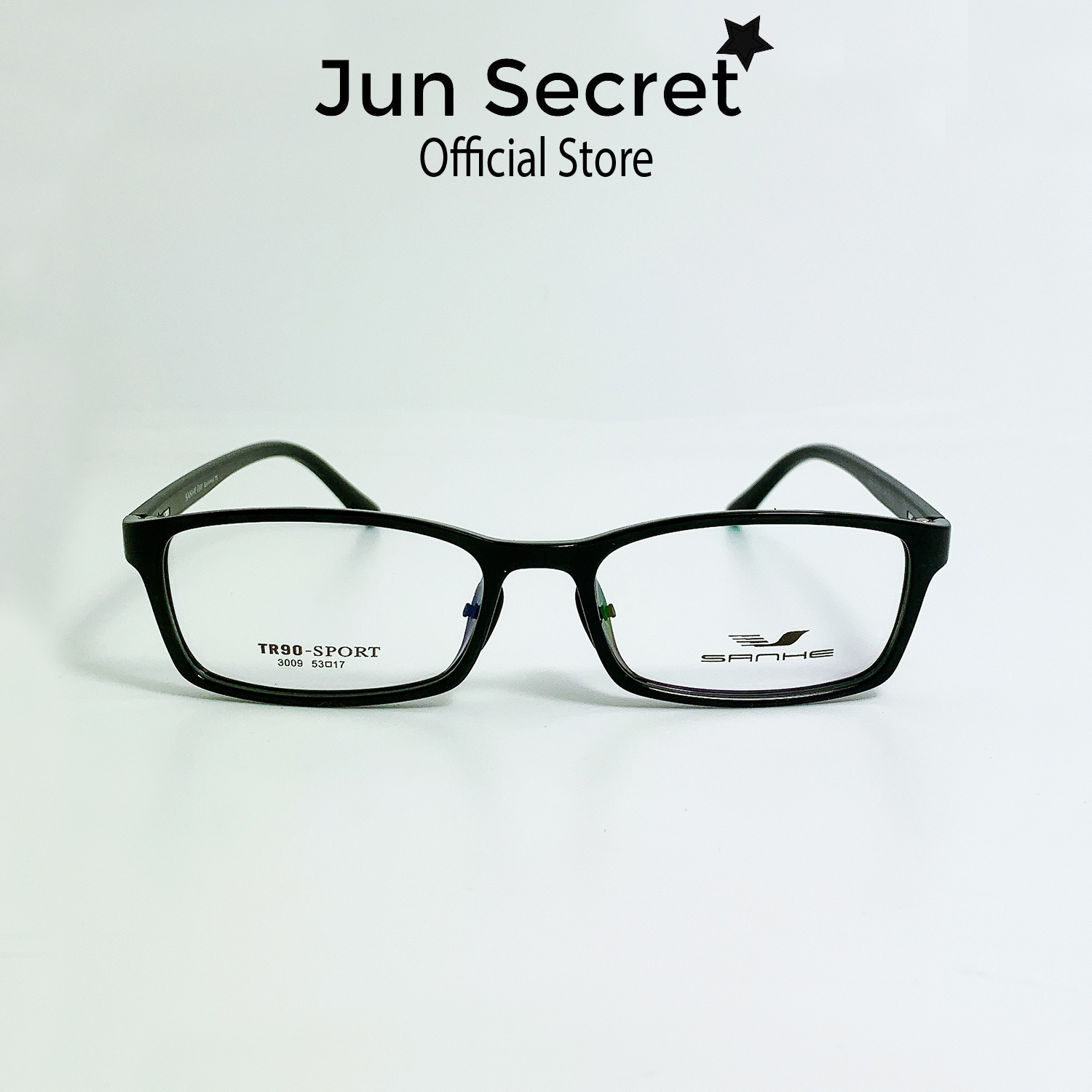 Gọng kính giả cận nam nữ thời trang gọng nhựa dáng vuông Jun Secret JS3009