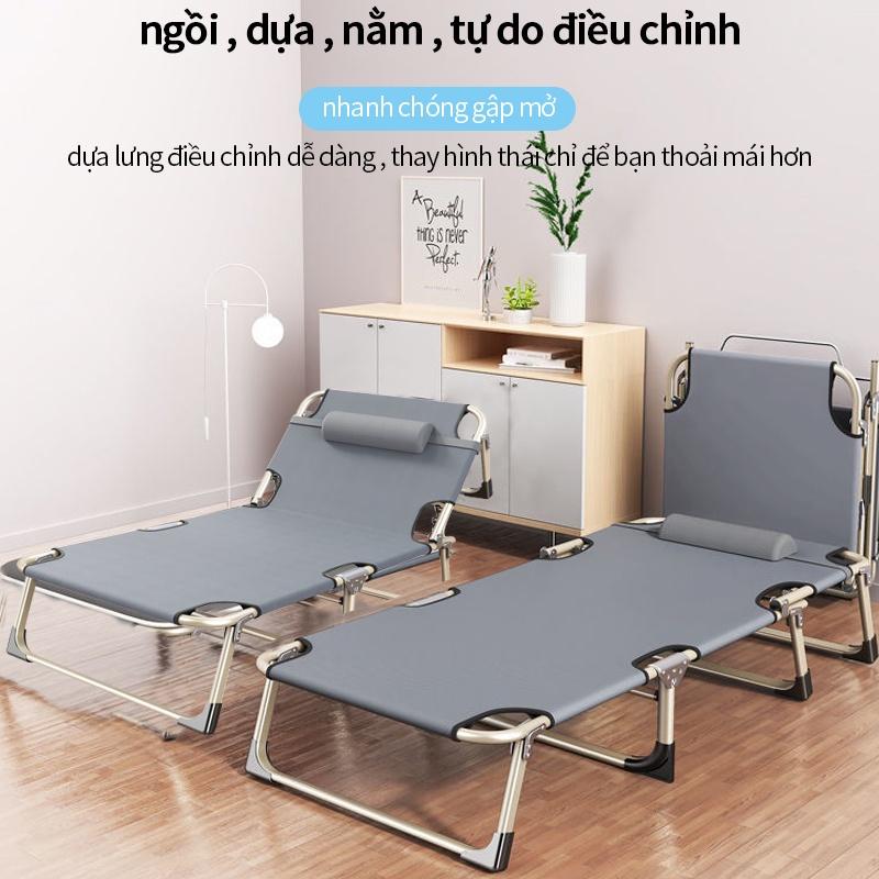 Ghế nghỉ trưa văn phòng - giường xếp khung thép gấp gọn