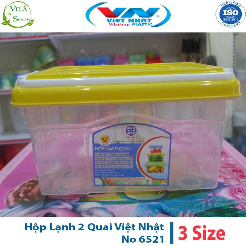 Hộp Đựng Thực Phẩm, Hộp Lạnh 2 Quai Bảo Quản Thực Phẩm Việt Nhật No 6521 - Quai Xách Gọn Gàng Tiện Lợi